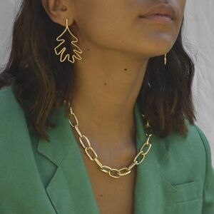 *EUPHRASIA* 3-Pc Gold Leaf Fashion Jewelry Set